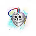 Crying Heart tattoo design idea