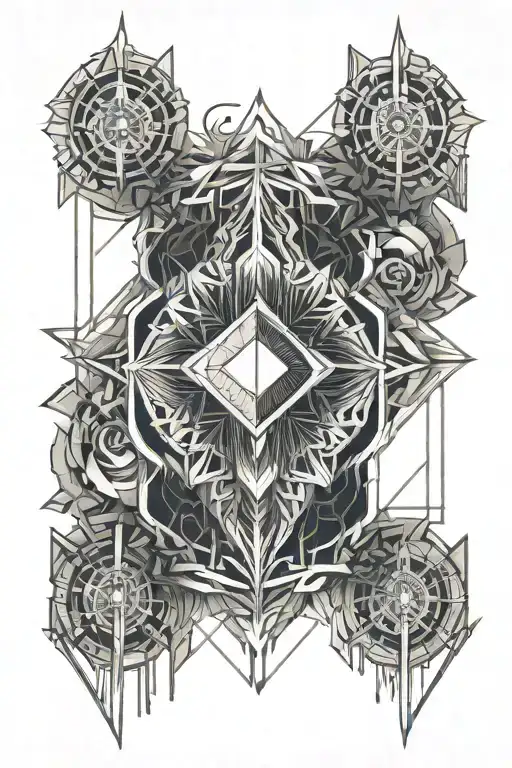 stoic virtues tattoo design idea