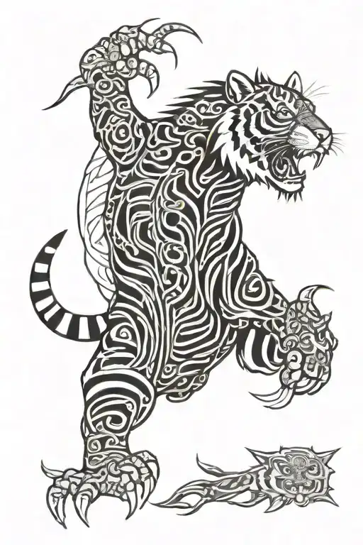 Pectoral Tiger Inspired tattoo design idea