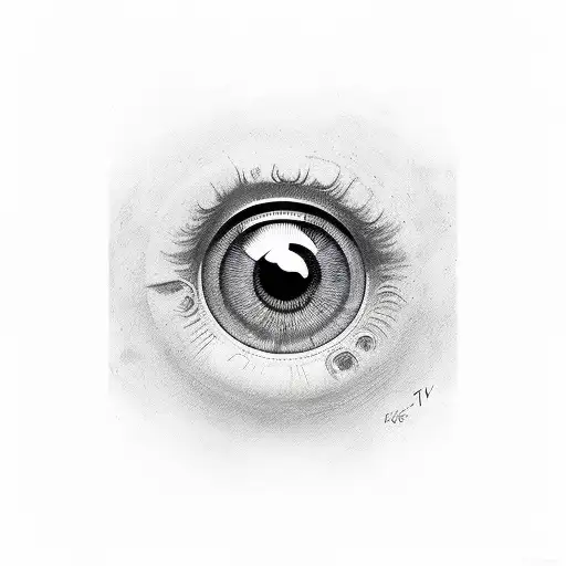 Eye with red cross tattoo design idea