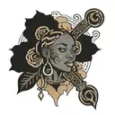 only text: 'black owned' tattoo design idea