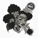 only text: 'black owned' tattoo design idea