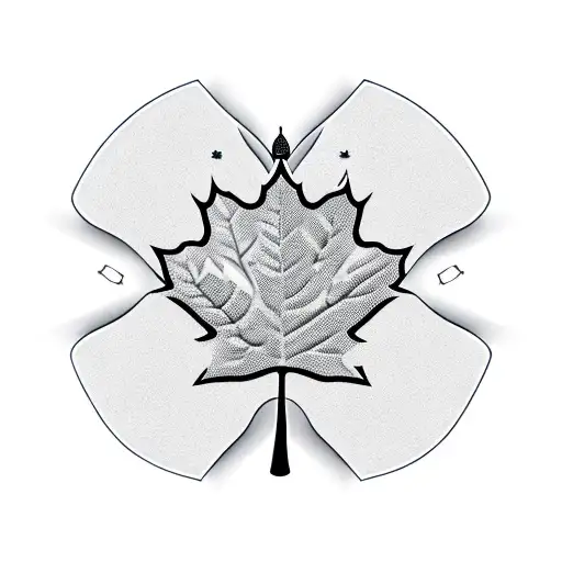 Incorporate a hockey puck and a maple leaf into a family tree design tattoo design idea