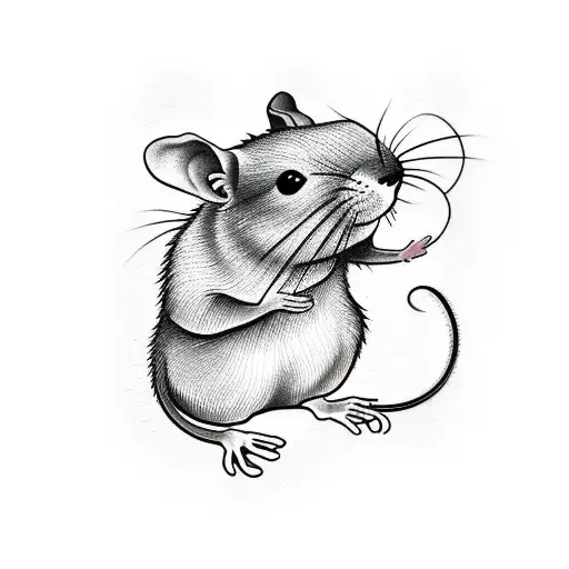 Cute Rat Tattoo tattoo design idea