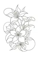 birthday flowers intertwined tattoo design idea