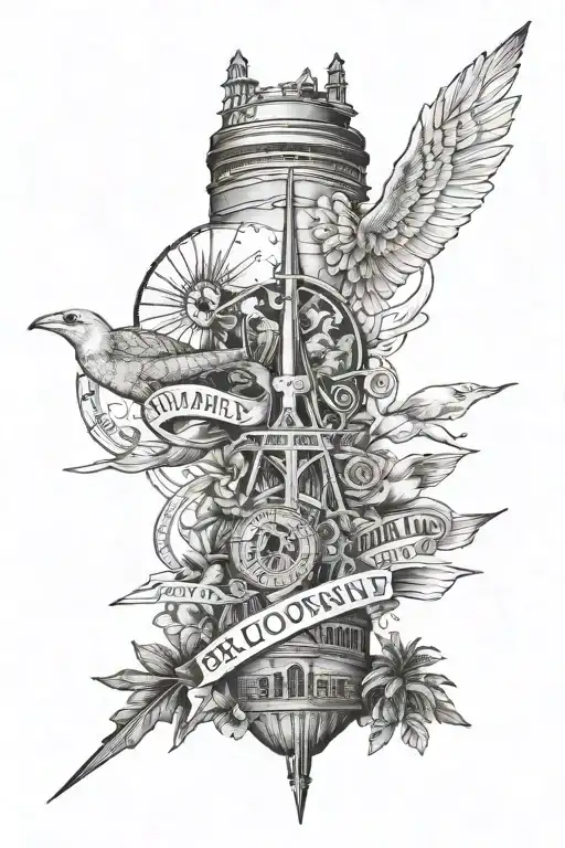 broward county theme for forearm sleeve tattoo design idea