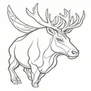 porsche stag tattoo design idea