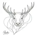 porsche stag tattoo design idea