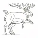 porsche stag tattoo design idea