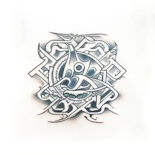 H.O.S letters gang tattoo crip set tattoo design idea