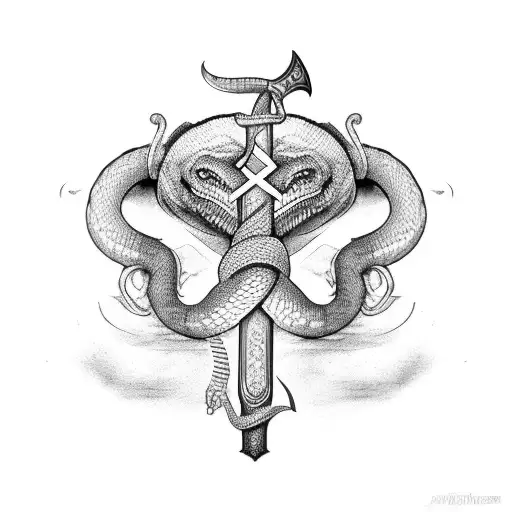 arm sleeve tattoo Snake, card, dagger  tattoo design idea