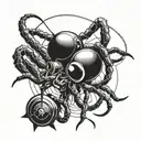 A spider crawling on a stethoscope with the name 'Jerry' intertwined in the design tattoo design idea