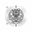 aztec mayans electronic tattoo design idea
