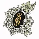 Sukanya name in mirror and reverse with only readable by me  tattoo design idea