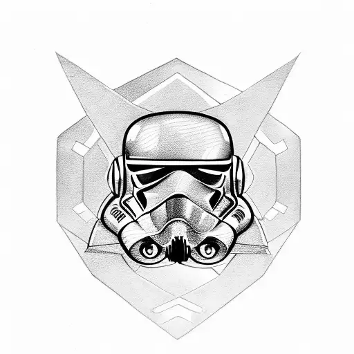 Star Wars republic symbol with helmets  tattoo design idea
