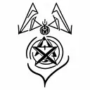 Satan Symbol tattoo design idea