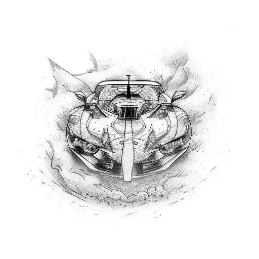 toyota supra mk4 racing tattoo design idea