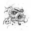 blueberries and sweetpeas  tattoo design idea