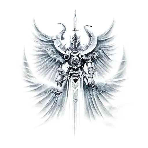 A mystical fusion of Destiny 2 and Dark Souls symbols tattoo design idea