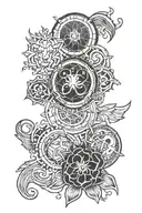 zodiac signs cancer,pisces,libra and leo for forearm tattoo design idea