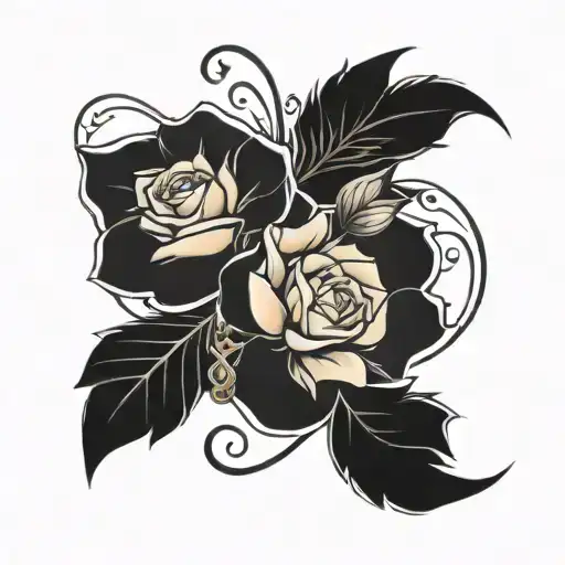 pregnancy loss four babies  tattoo design idea