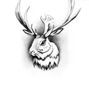 jackalope tattoo design idea