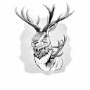 jackalope tattoo design idea