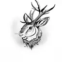 jackalope tattoo design idea