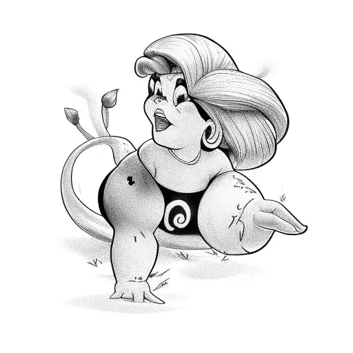 pebbles flintstone  tattoo design idea