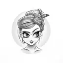 pebbles flintstone  tattoo design idea