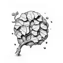 ivy grown on a brick wall tattoo design idea