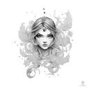 brick wall with ivy tattoo design idea