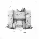 brick wall with ivy tattoo design idea