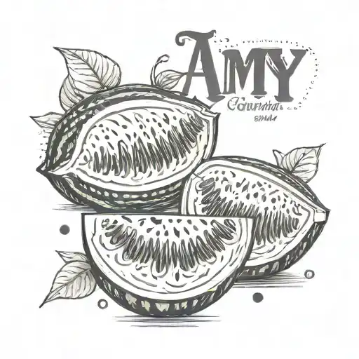 watermelons and the name Amy included tattoo design idea