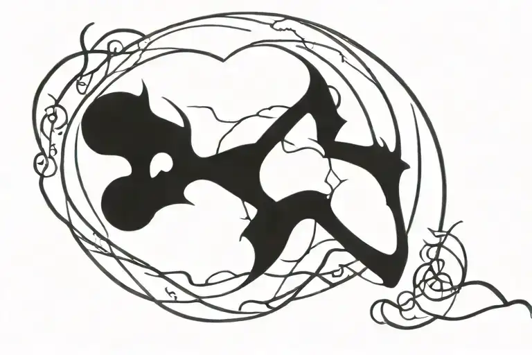 Svarog's cross in the solar circle tattoo design idea