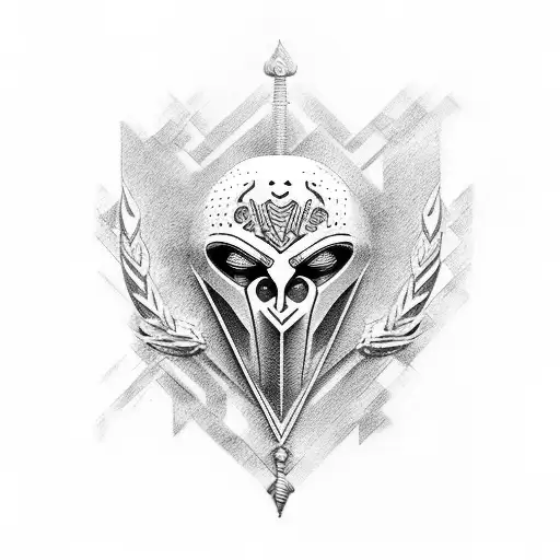 Ares greek god tattoo design idea