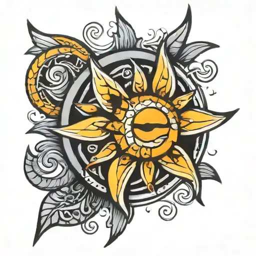 Uruguay sun tattoo design idea