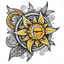 Uruguay sun tattoo design idea