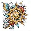 Uruguay sun tattoo design idea