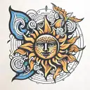 Uruguay sun tattoo design idea