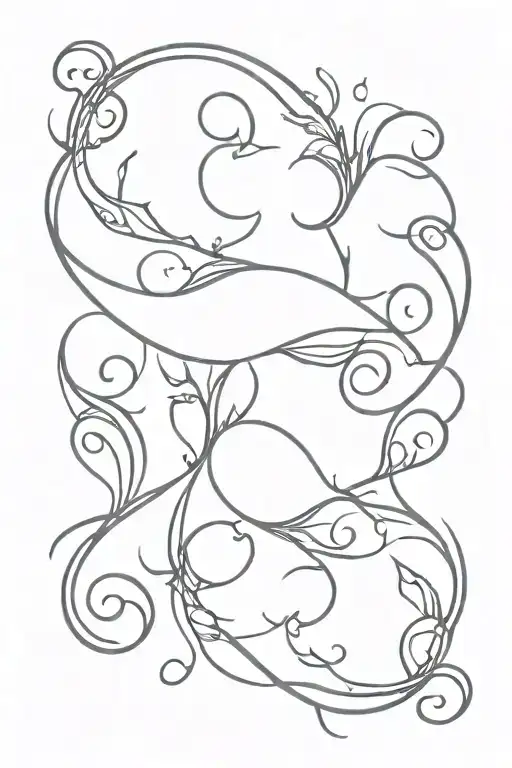 Twin flames tattoo design idea