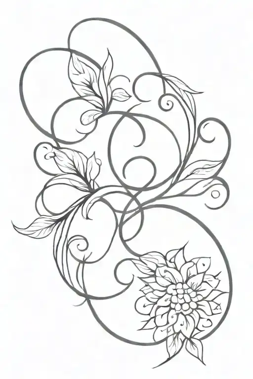 Twin flame tattoo design idea