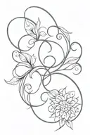 Twin flame tattoo design idea