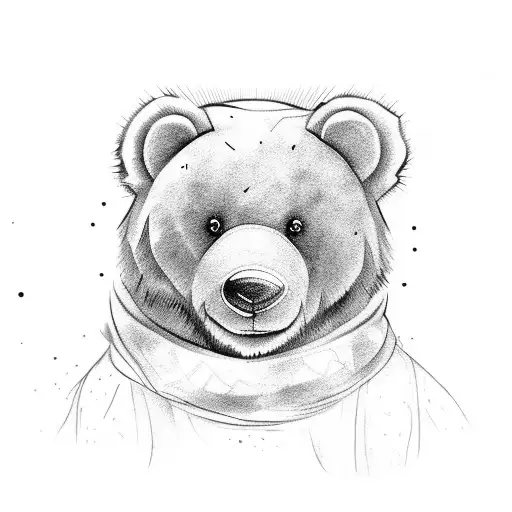 teddy bear tattoo design idea