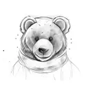 teddy bear tattoo design idea