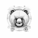teddy bear tattoo design idea