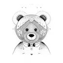 teddy bear tattoo design idea