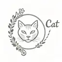 cat remembrance tattoo including paw prints, infinity circle and text Evee tattoo design idea