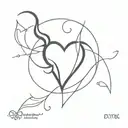 heart with devil horns   tattoo design idea