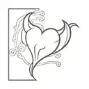 heart with devil horns   tattoo design idea